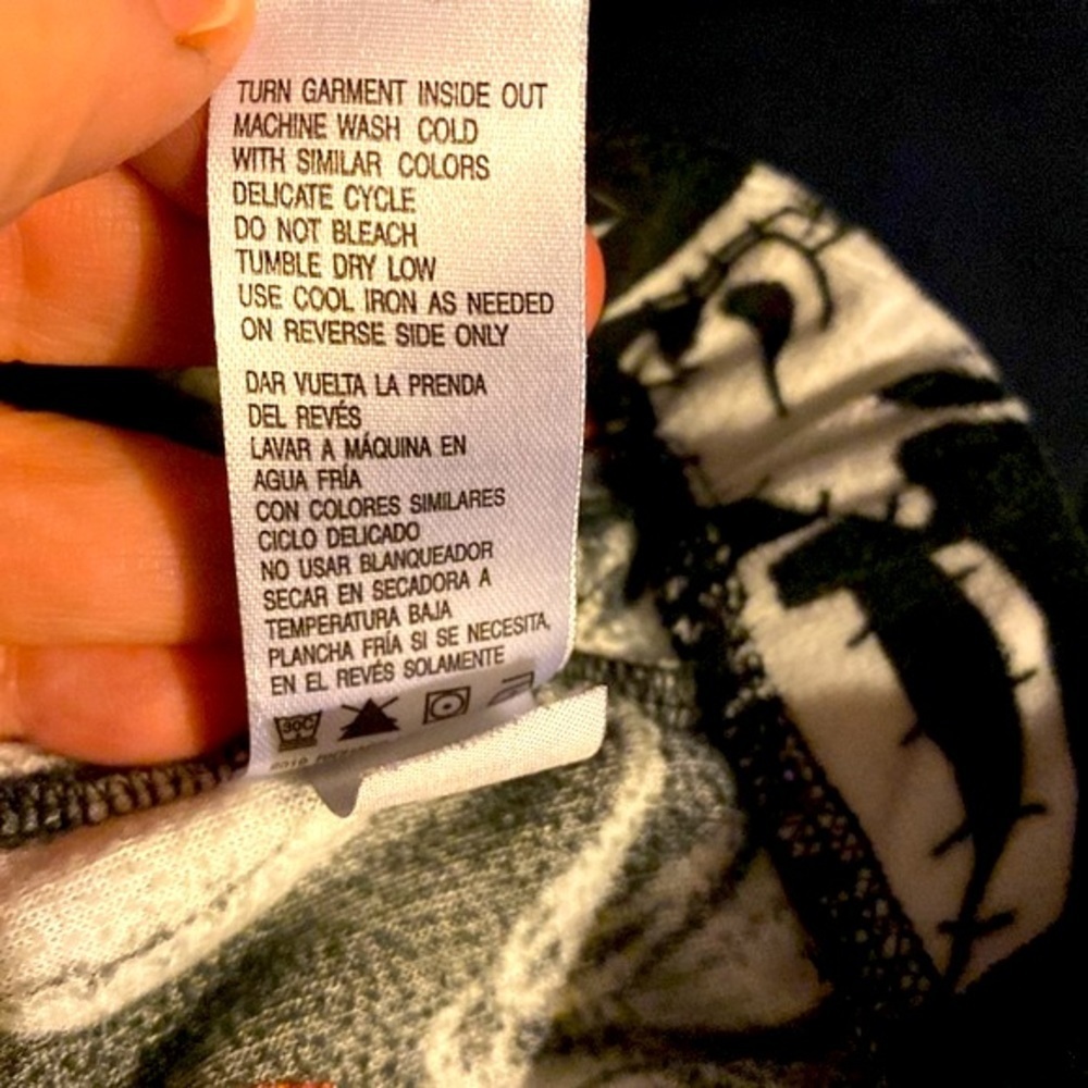 Disney Velour Joggers, Pajama, Pants, Nightmare Before Christmas, Sz L​​, PJ - Picture 2 of 8